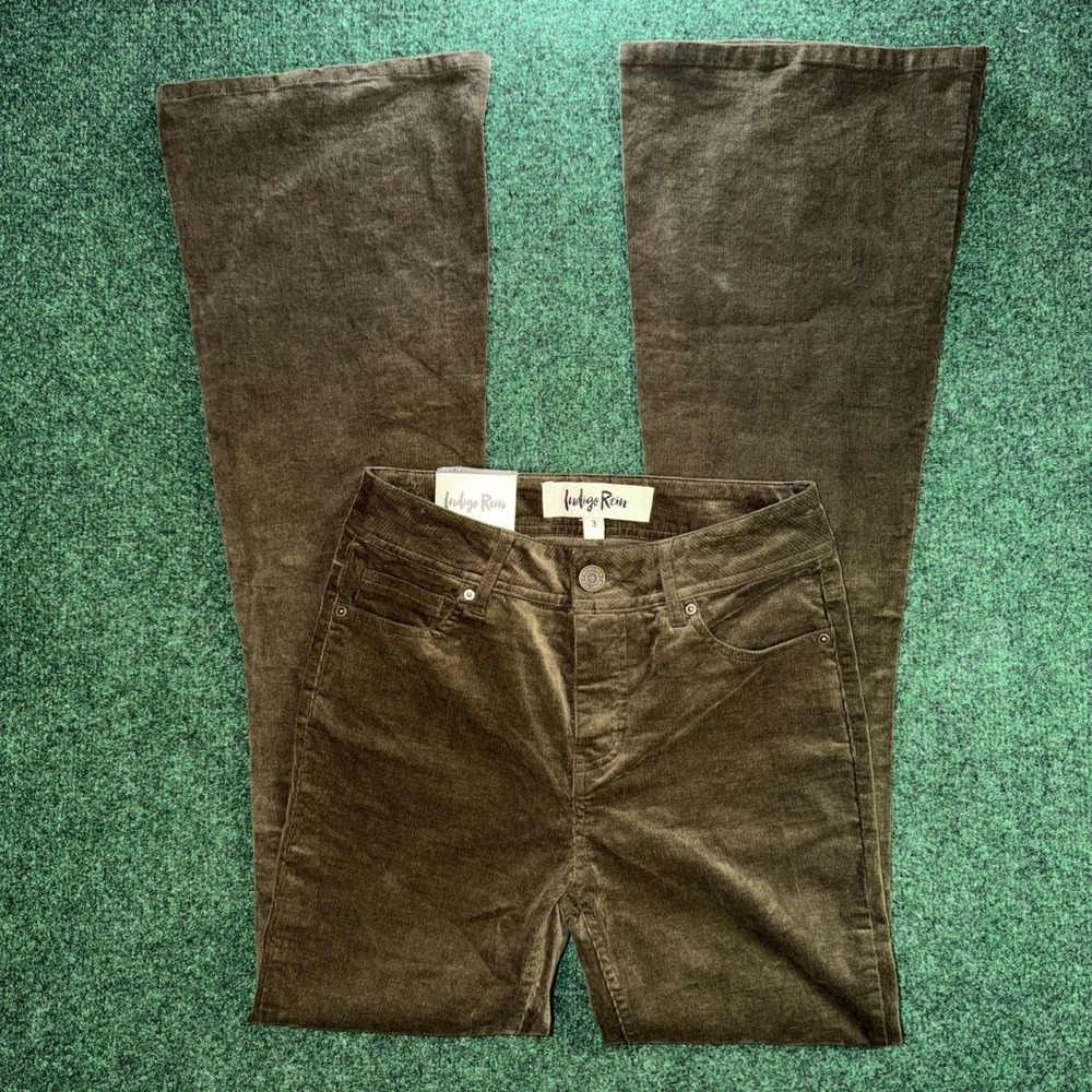 Indigo Rein Cordoruy Mid Rise Flare Pants Women's Size 3 X 31L